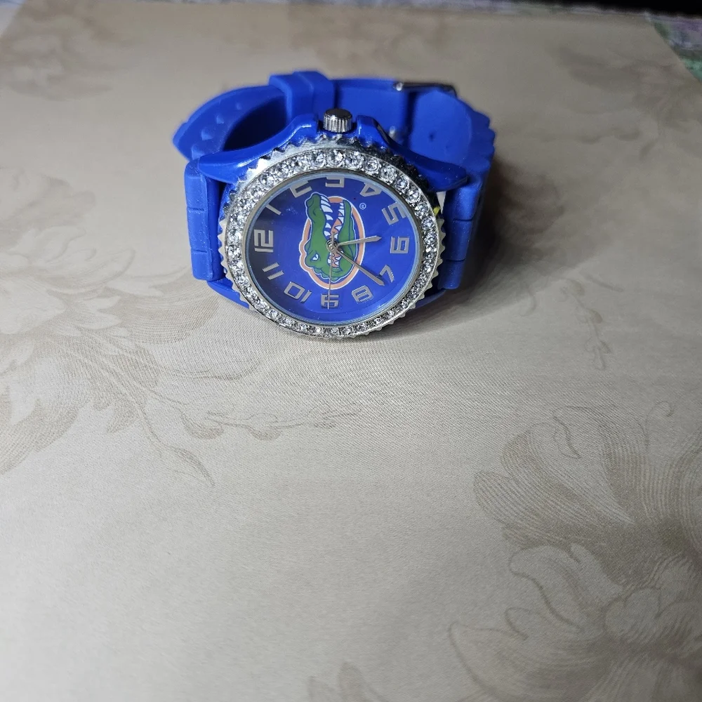 Women's Miami‎ University Florida GATORS Crystal Accent Watch, Blue/Silver Tone